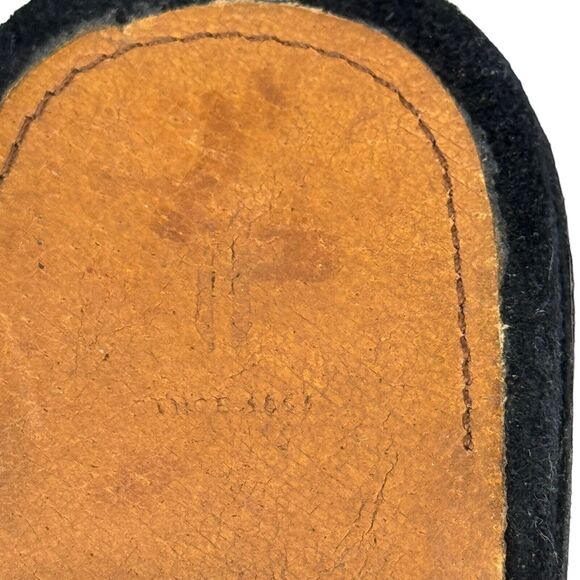 Frye Courtney Suede Leather Slingback Heeled Mule SZ 9 Shootie Black Open Toed - Picture 8 of 10